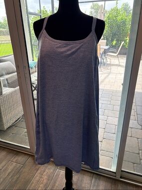 1X Calvin Klein Soft Heathered Blue/purplish Tank Dress